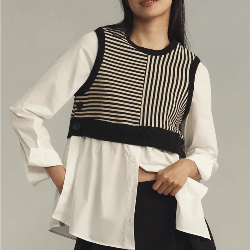 Maeve Twofer Top from Anthropologie NWT